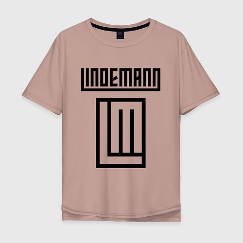 Мужская футболка оверсайз LINDEMANN / Пыльно-розовый – фото 1