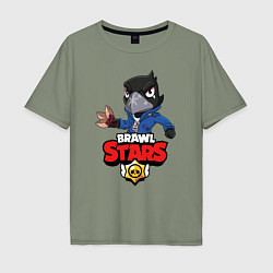 Футболка оверсайз мужская BRAWL STARS CROW, цвет: авокадо