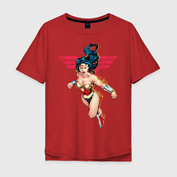 Футболка оверсайз мужская Wonder Woman, цвет: красный