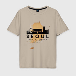 Мужская футболка оверсайз Сеул Южная Корея