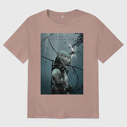 Футболка оверсайз мужская Death Stranding, цвет: пыльно-розовый
