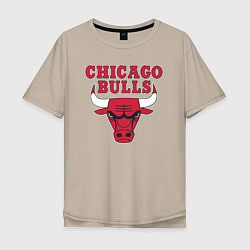 Футболка оверсайз мужская CHICAGO BULLS, цвет: миндальный