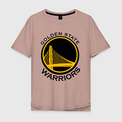 Футболка оверсайз мужская GOLDEN STATE WARRIORS, цвет: пыльно-розовый