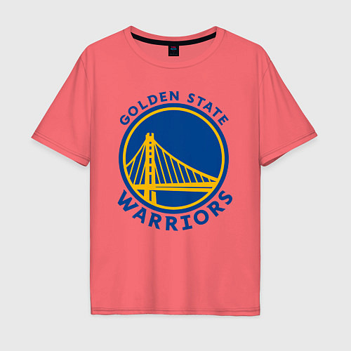 Мужская футболка оверсайз GOLDEN STATE WARRIORS 2020 / Коралловый – фото 1