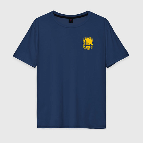 Мужская футболка оверсайз GOLDEN STATE WARRIORS / Тёмно-синий – фото 1