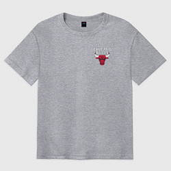 Футболка оверсайз мужская CHICAGO BULLS, цвет: меланж
