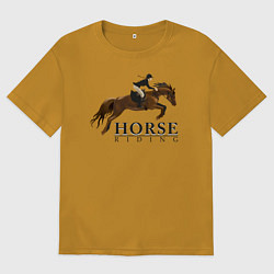 Футболка оверсайз мужская HORSE RIDING, цвет: горчичный