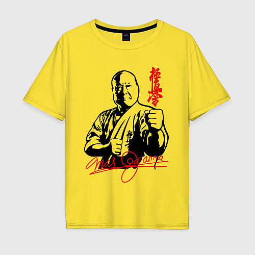 Мужская футболка оверсайз Масутацу Ояма / Желтый – фото 1