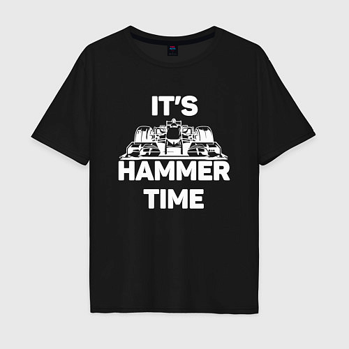 Мужская футболка оверсайз It's hammer time / Черный – фото 1