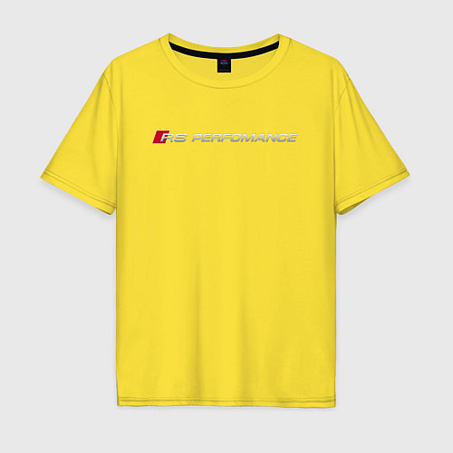 Мужская футболка оверсайз AUDI RS / Желтый – фото 1
