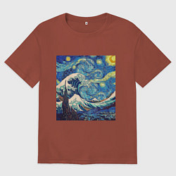 Мужская футболка оверсайз Звездная ночь