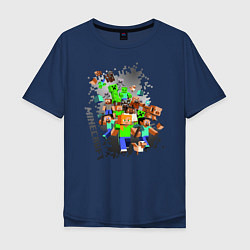 Футболка оверсайз мужская Minecraft, цвет: тёмно-синий