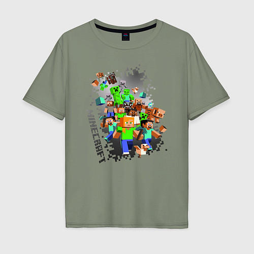 Мужская футболка оверсайз Minecraft / Авокадо – фото 1