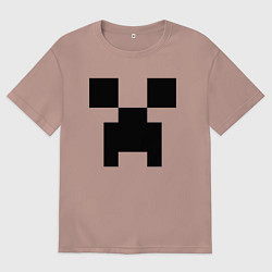 Футболка оверсайз мужская Minecraft, цвет: пыльно-розовый