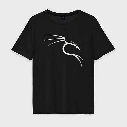 Мужская футболка оверсайз Kali Linux / Черный – фото 1