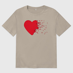 Мужская футболка оверсайз Сердце