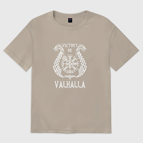 Мужская футболка оверсайз Valhalla / Миндальный – фото 1
