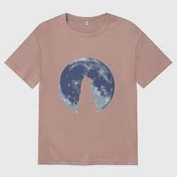 Мужская футболка оверсайз Night Cat