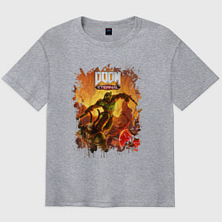 Футболка оверсайз мужская DOOM, цвет: меланж