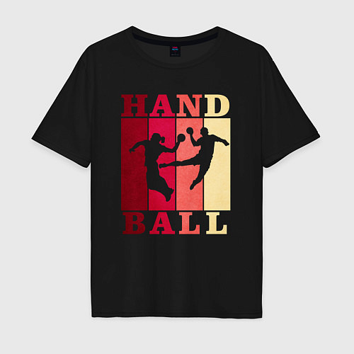 Мужская футболка оверсайз Handball / Черный – фото 1