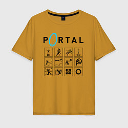 Футболка оверсайз мужская PORTAL, цвет: горчичный