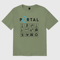 Футболка оверсайз мужская PORTAL, цвет: авокадо