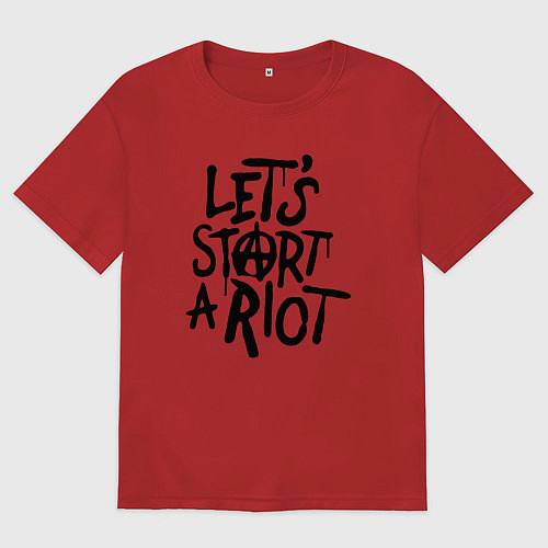 Мужская футболка оверсайз Three Days Grace / Красный – фото 1