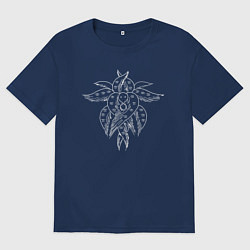 Футболка оверсайз мужская EVA-Angel, цвет: тёмно-синий