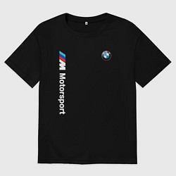 Футболка оверсайз мужская БМВ Мотоспорт, цвет: черный