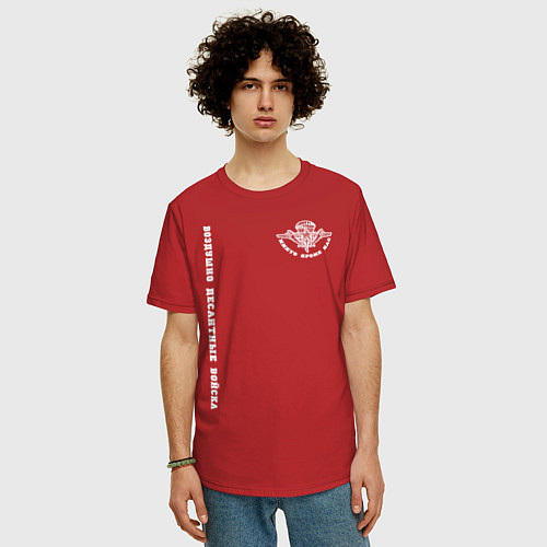 Мужская футболка оверсайз Воздушно Десантные Войска / Красный – фото 3