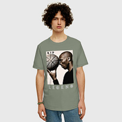 Футболка оверсайз мужская Kobe - RIP Legend, цвет: авокадо — фото 2