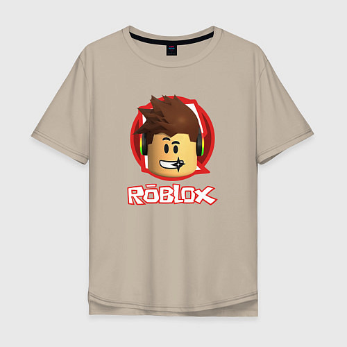 Мужская футболка оверсайз ROBLOX / Миндальный – фото 1