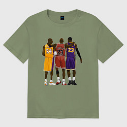 Мужская футболка оверсайз Kobe, Michael, LeBron