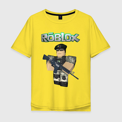 Мужская футболка оверсайз Roblox Defender / Желтый – фото 1