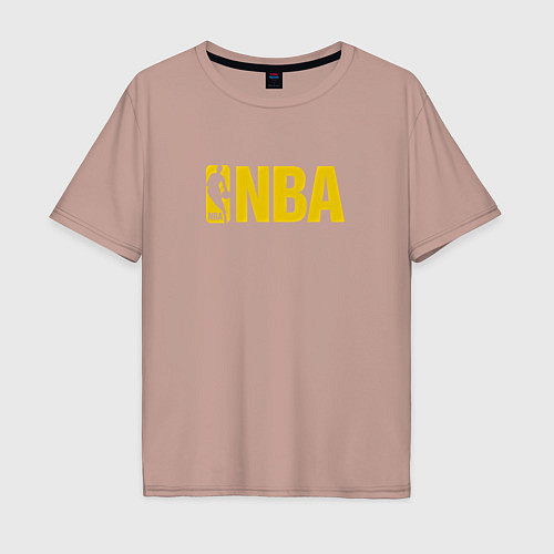 Мужская футболка оверсайз NBA GOLD / Пыльно-розовый – фото 1