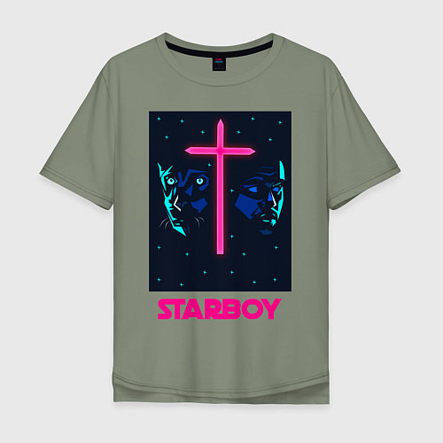 Мужская футболка оверсайз STARBOY / Авокадо – фото 1