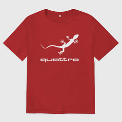 Футболка оверсайз мужская AUDI, цвет: красный