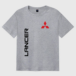 Футболка оверсайз мужская MITSUBISHI LANCER, цвет: меланж