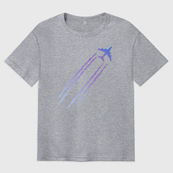 Мужская футболка оверсайз Самолёт