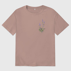 Футболка оверсайз мужская Lavanda, цвет: пыльно-розовый