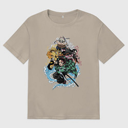 Мужская футболка оверсайз KIMETSU NO YAIBA