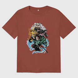 Мужская футболка оверсайз KIMETSU NO YAIBA