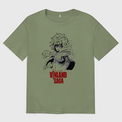 Футболка оверсайз мужская Vinland saga Thorfinn, цвет: авокадо