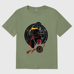 Мужская футболка оверсайз Стальной алхимик