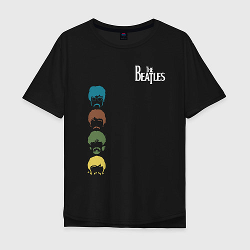 Мужская футболка оверсайз Beatles / Черный – фото 1