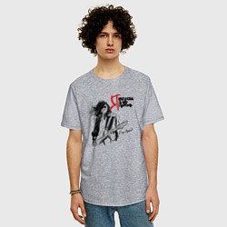 Футболка оверсайз мужская Я всегда буду против, цвет: меланж — фото 2