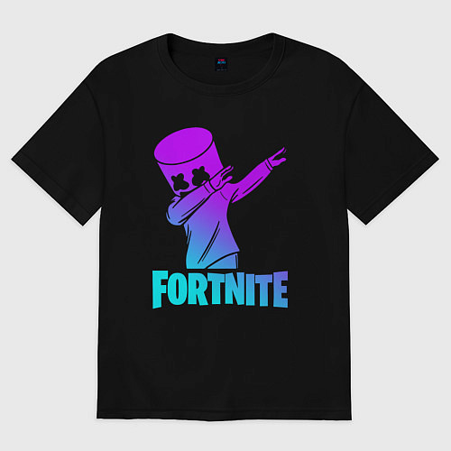 Мужская футболка оверсайз FORTNITE X MARSHMELLO / Черный – фото 1