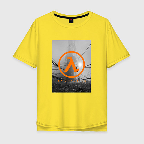 Мужская футболка оверсайз HALF-LIFE / Желтый – фото 1