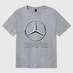 Футболка оверсайз мужская MERCEDES-BENZ AMG, цвет: меланж