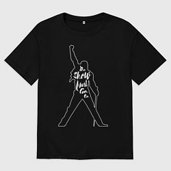 Футболка оверсайз мужская Queen - The Show Must Go On, цвет: черный